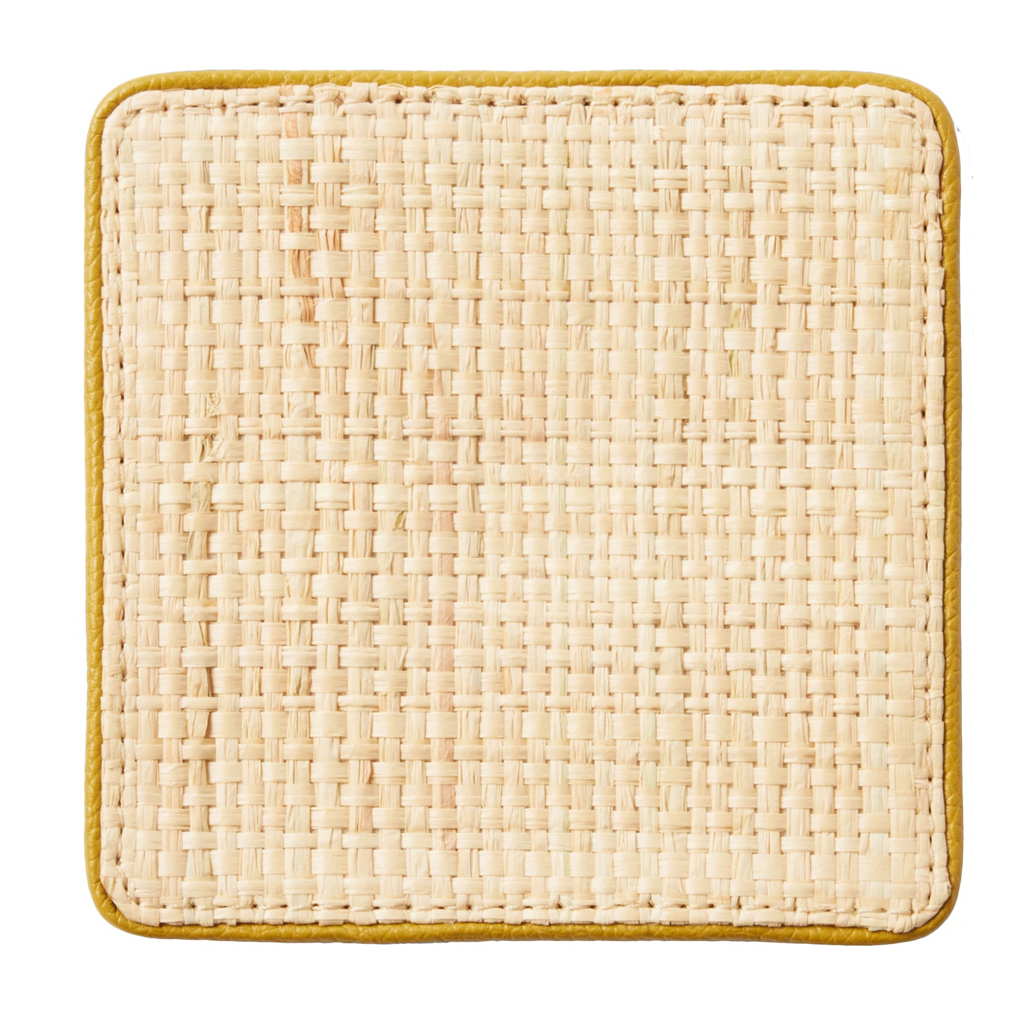 Kenneth Natural/Mustard Coasters w/ Strap Set Of 6 - Thumbnail 4