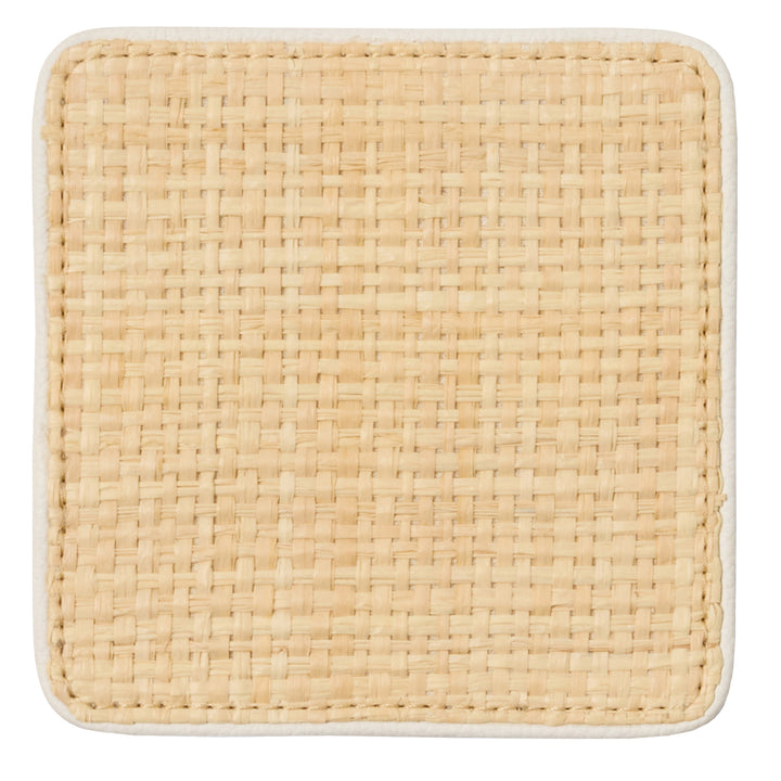 Kenneth Natural/White Coasters w/ Strap Set Of 6