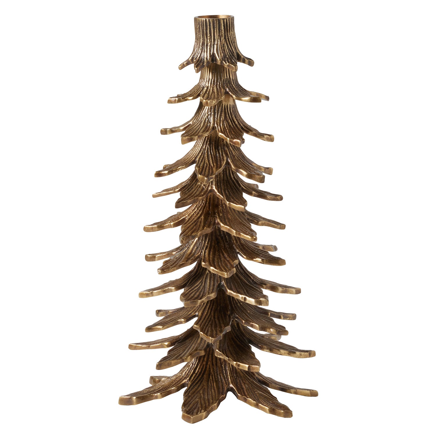 Kevin Antique Brass Large Candle Holder Set of 2 - Thumbnail 2