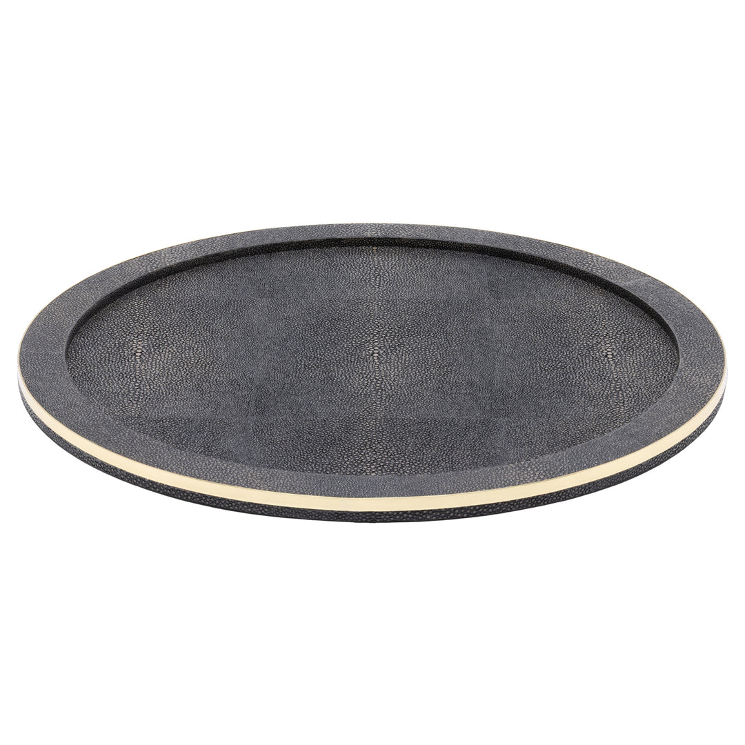 Langston Dark Mushroom/Gold Tray