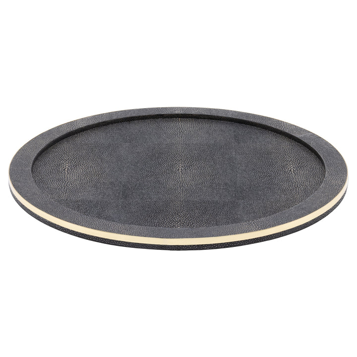 Langston Dark Mushroom/Gold Tray
