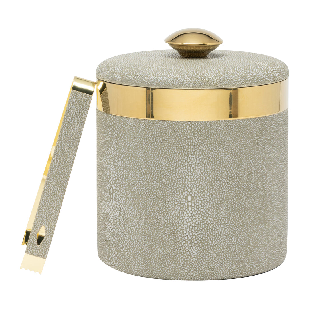Langston Sand/Gold Ice Bucket W/ Tongs