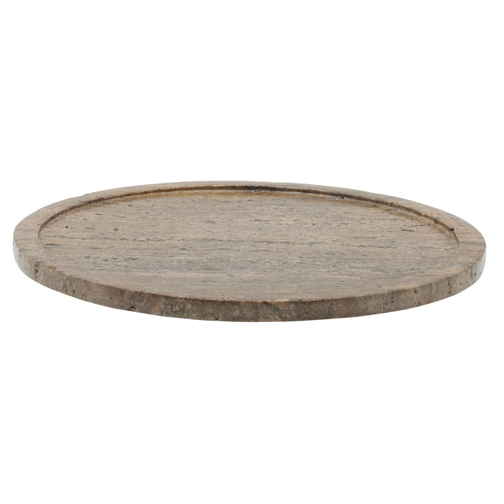 Laura Gray Travertine Lazy Susan 18"D