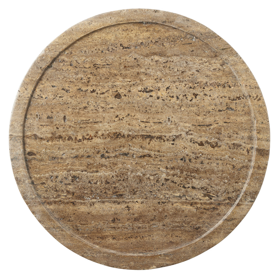 Laura Gray Travertine Lazy Susan 18"D