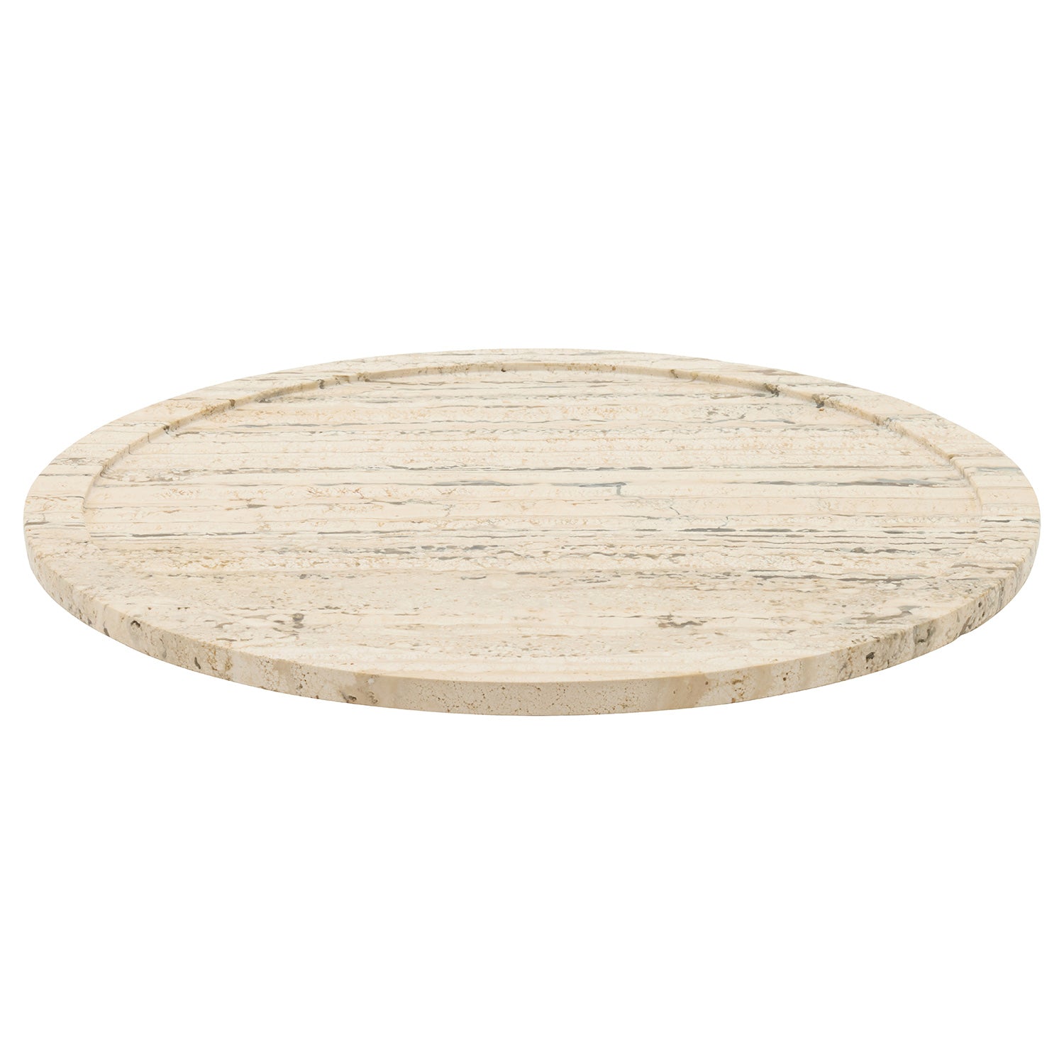 Waste(twice) - Laura Laura Silver Travertine Lazy Susan 18