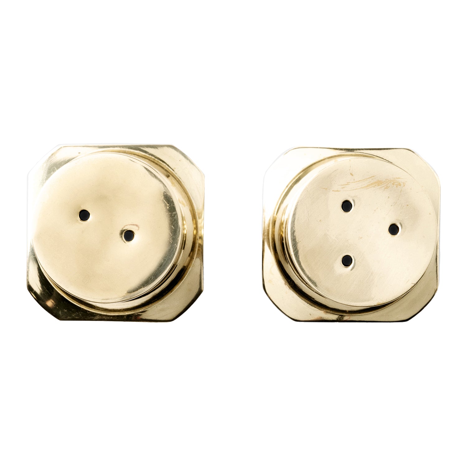 Lazarus Polished Gold Salt And Pepper Shakers - Thumbnail 2