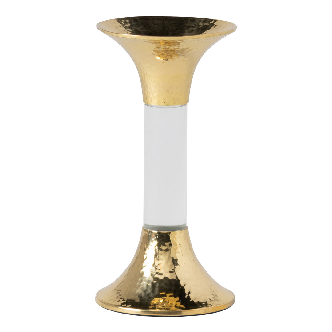 Leopold Clear Gold Brass/Acrylic Candle Holders Set/3