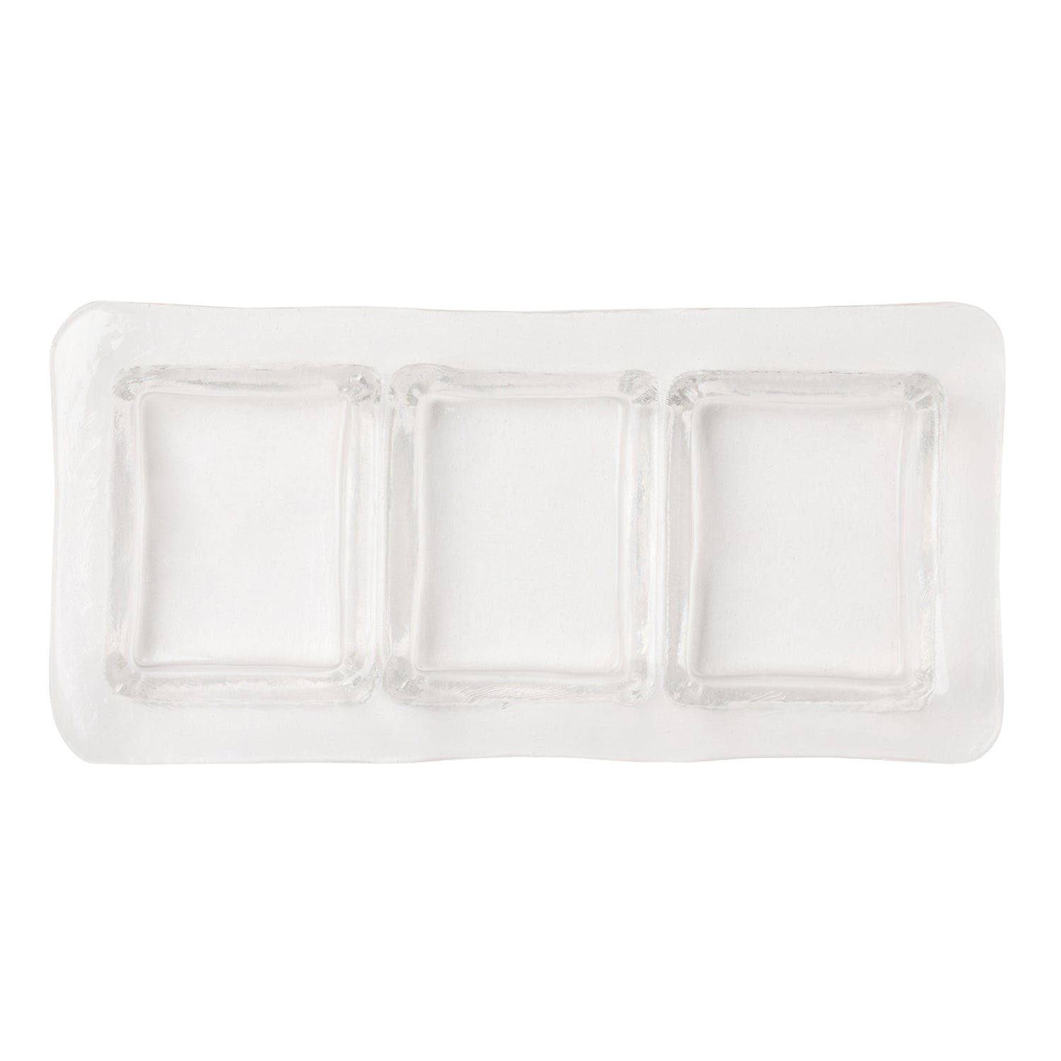 Livingston Hand Pressed Glass Clear Snack Tray - Thumbnail 2