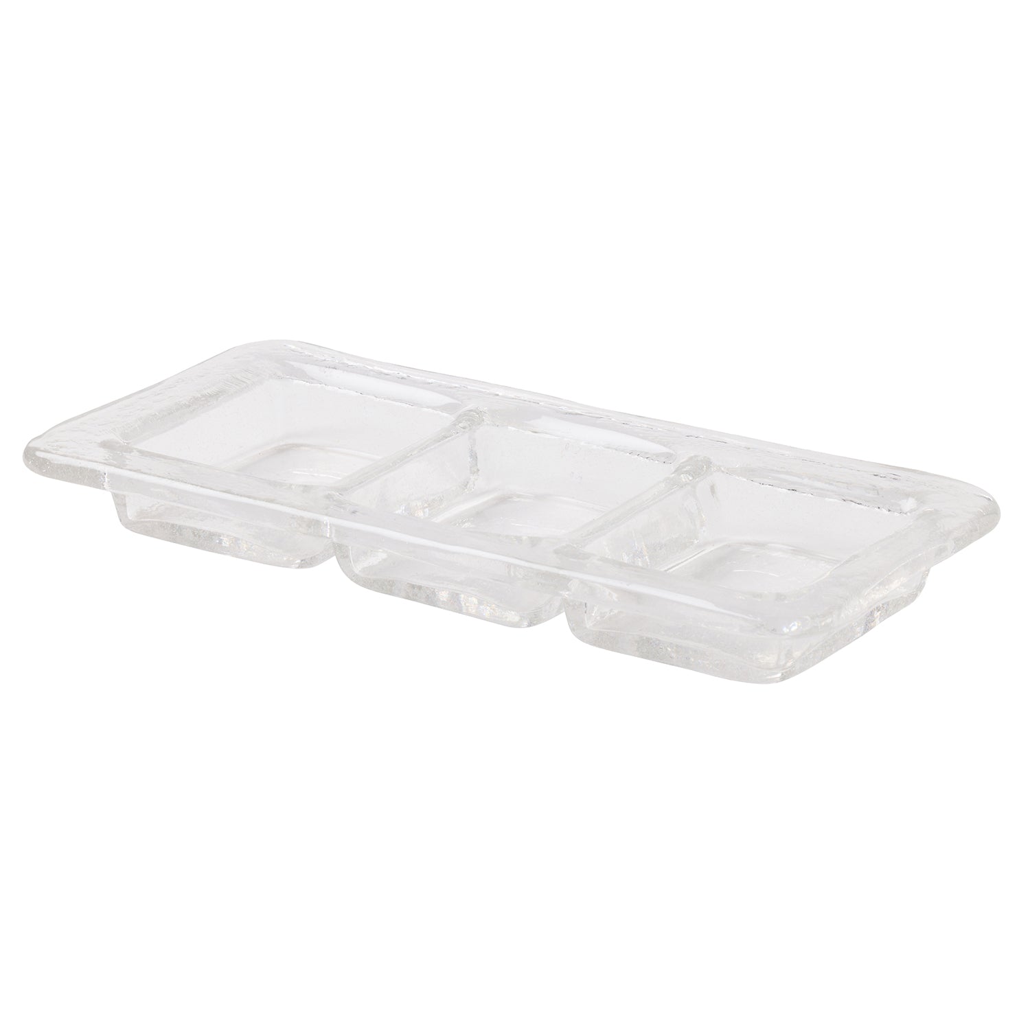 Livingston Hand Pressed Glass Clear Snack Tray