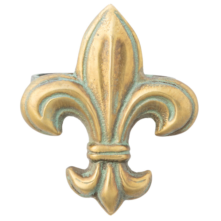 Louie Antique Gold/Patina Napkin Ring Set/4