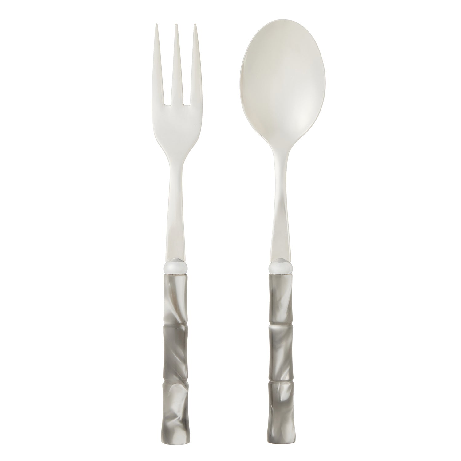 Lulu Ivory/Polished Silver 2-Piece Serving Set - Thumbnail 5