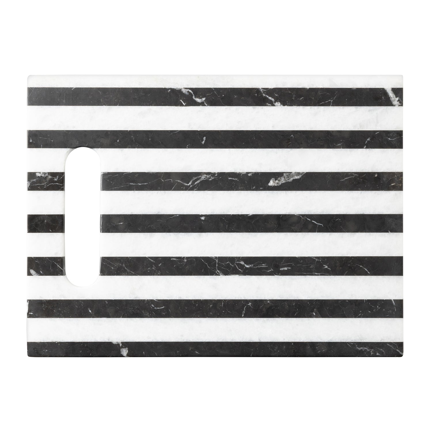 Marceau Black/White Marble Striped Large Cutting Board - Thumbnail 2