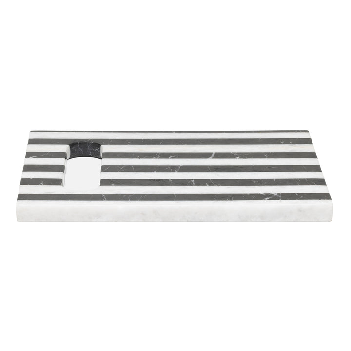 Marceau Black/White Marble Striped Small Cutting Board 12"