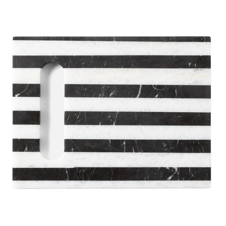 Marceau Black/White Marble Striped Small Cutting Board 12"