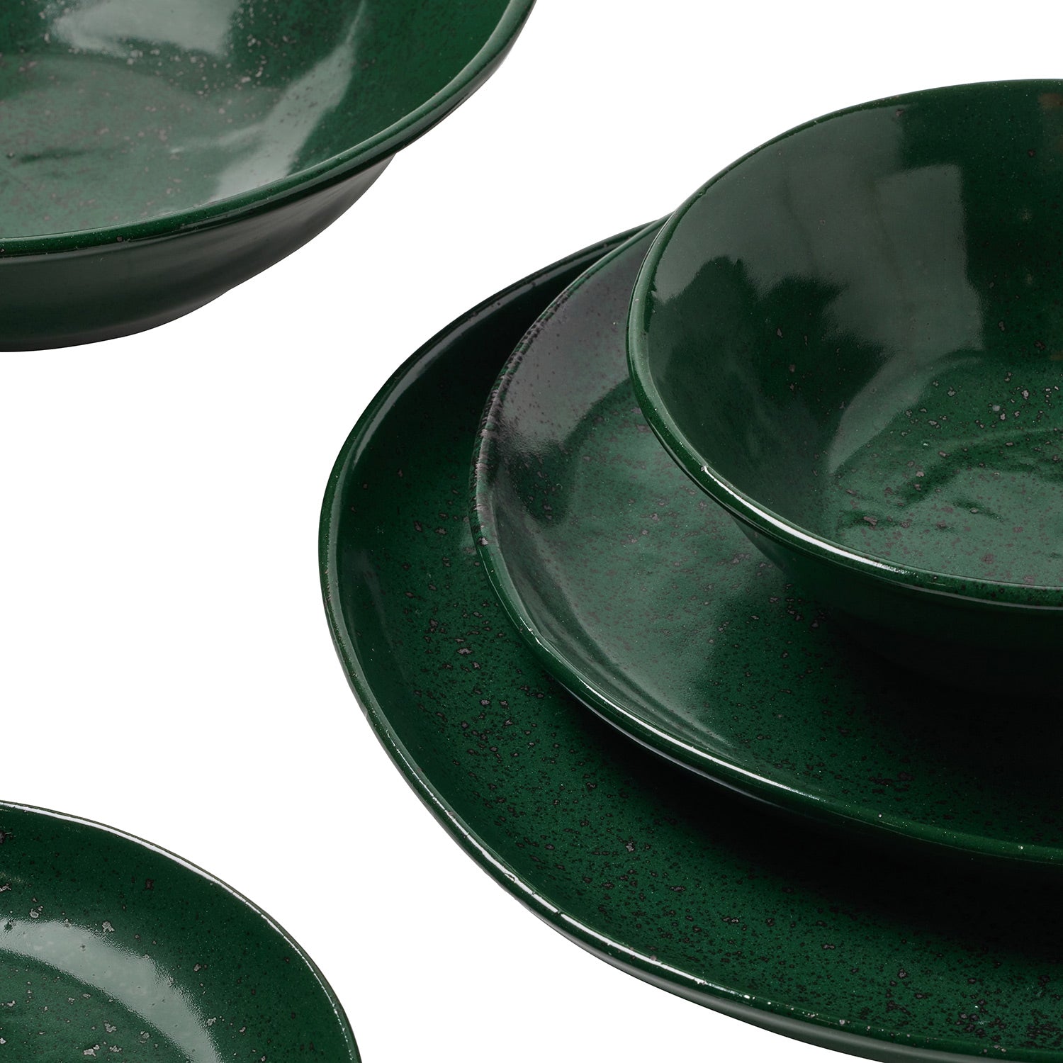 Marcus Dark Green Salt Glaze Dinnerware - Thumbnail 4