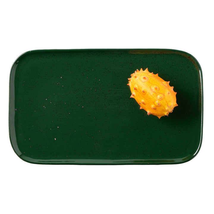 Marcus Dark Green Salt Glaze Rectangular Serving Platter Set/2