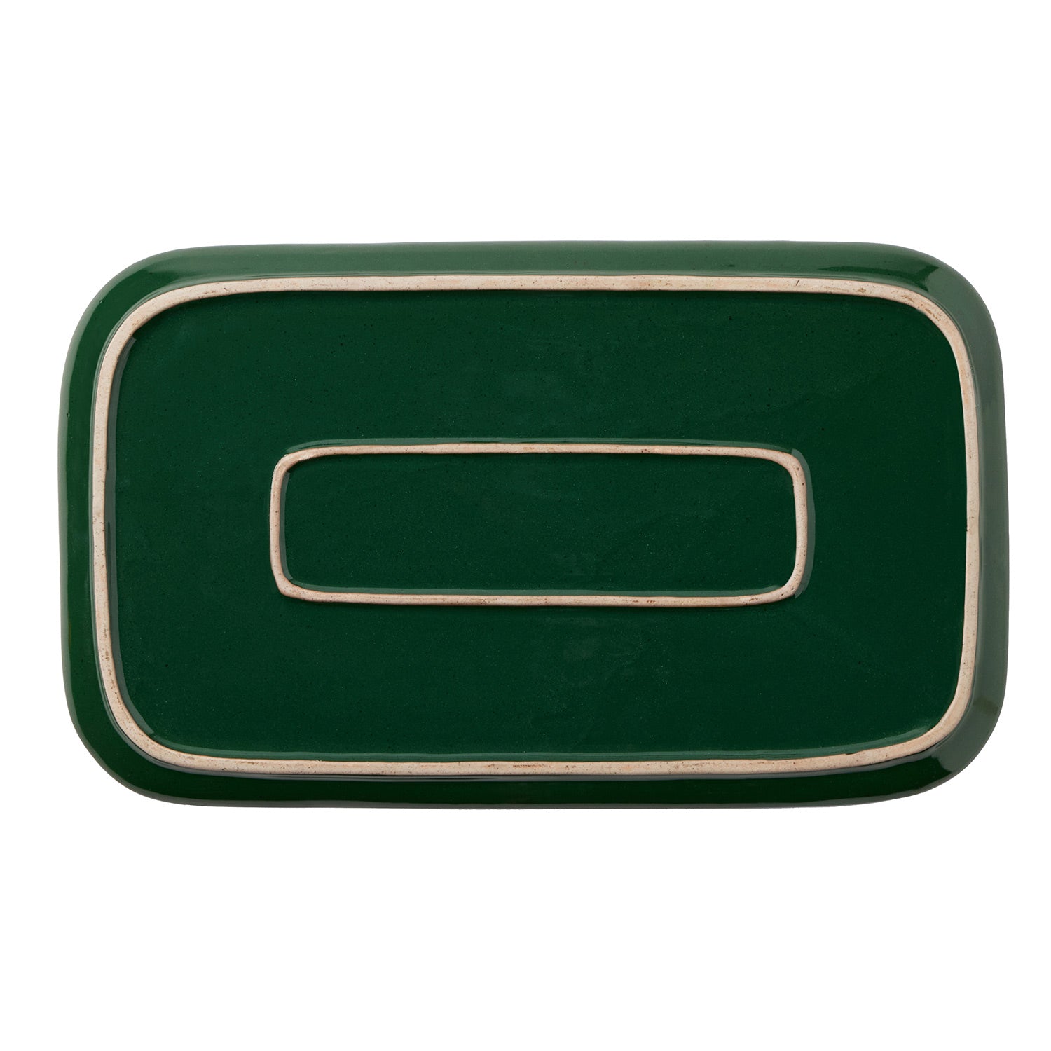 Marcus Dark Green Salt Glaze Rectangular Serving Platter Set/2 - Thumbnail 2
