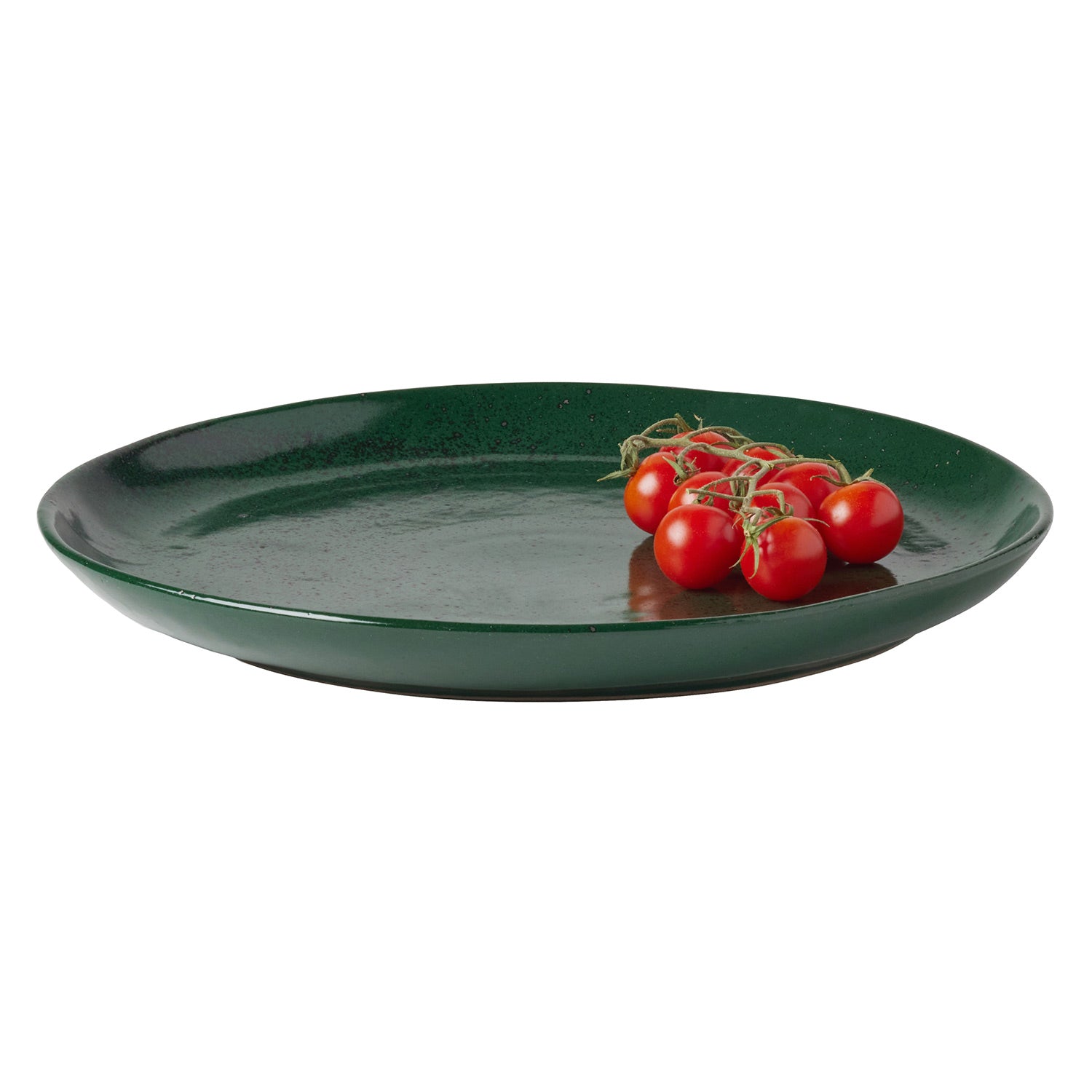 Marcus Dark Green Salt Glaze Small Round Serving Platter Set/2 - Thumbnail 3