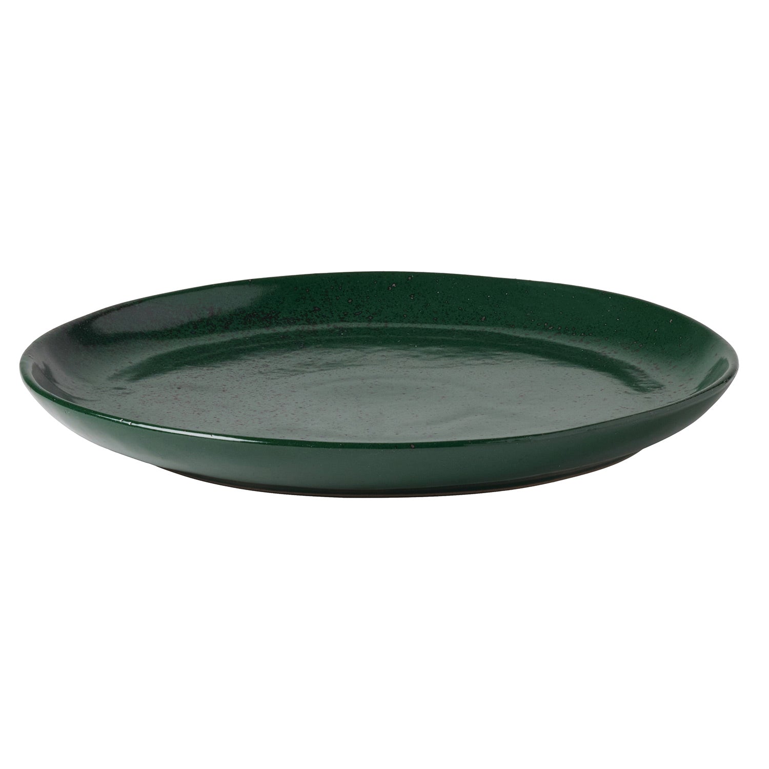 Marcus Dark Green Salt Glaze Small Round Serving Platter Set/2 - Thumbnail 4