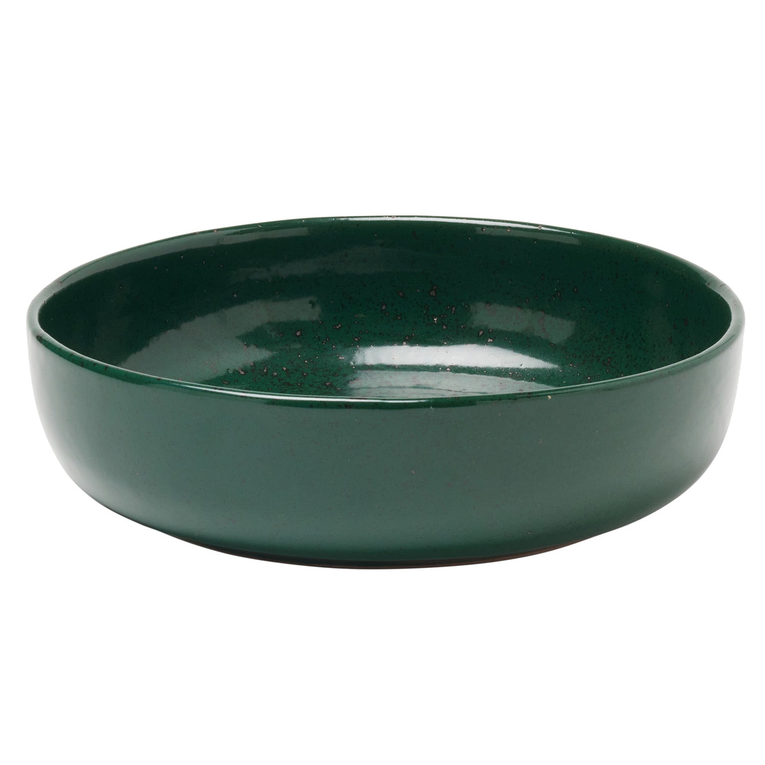 Marcus Dark Green Salt Glaze Large Round Serving Bowl Set/2 - Thumbnail 3