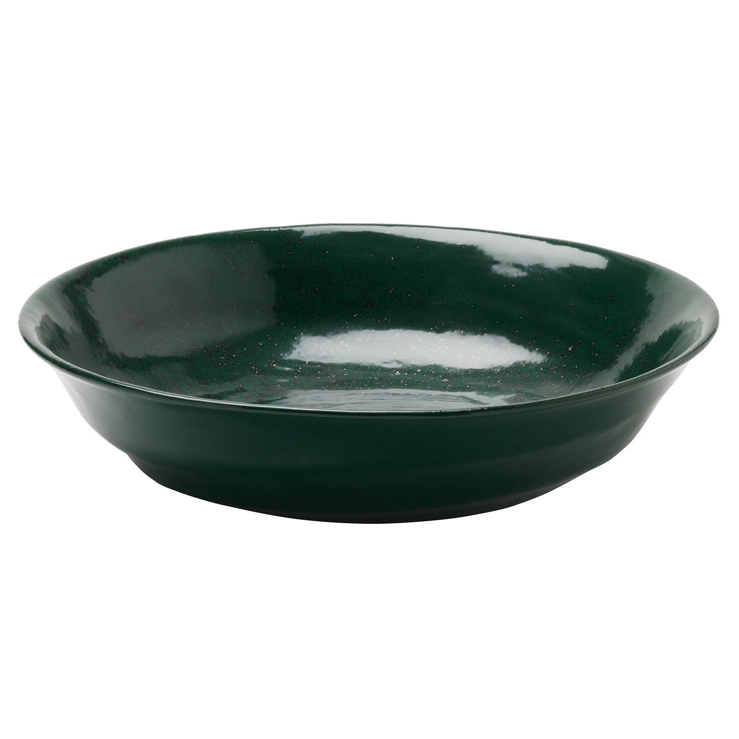 Marcus Dark Green Salt Glaze Large Round Serving Bowl Set/2