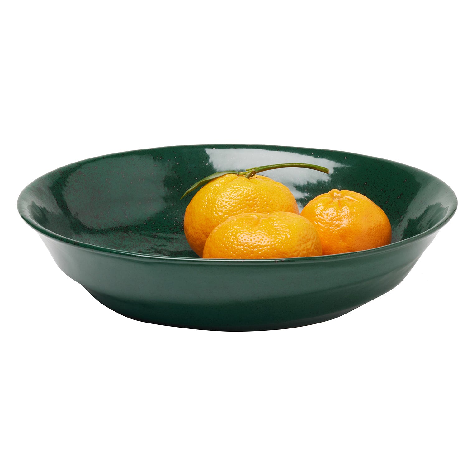 Marcus Dark Green Salt Glaze Large Round Serving Bowl Set/2 - Thumbnail 2
