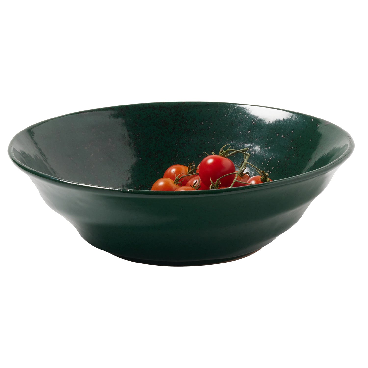 Marcus Dark Green Salt Glaze Tapered Serving Bowl - Thumbnail 3