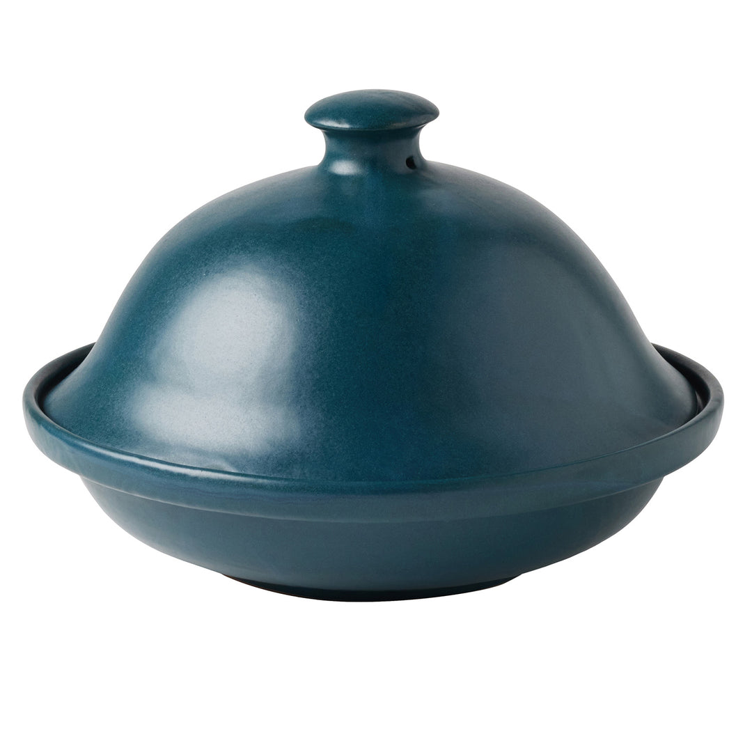 Marcus Midnight Teal Cloche Medium Serving Platter