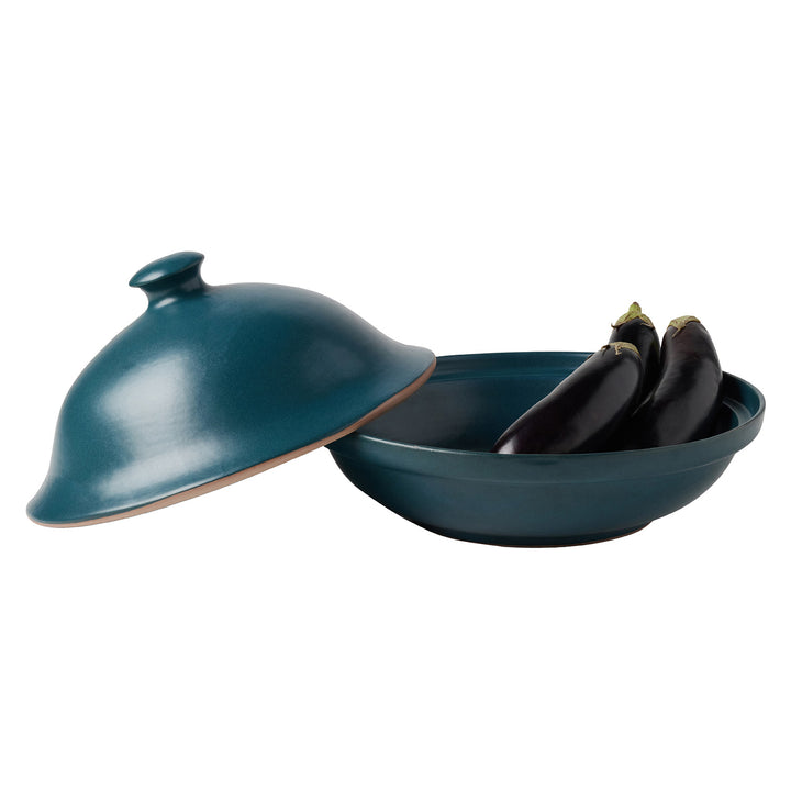 Marcus Midnight Teal Cloche Large Serving Platter