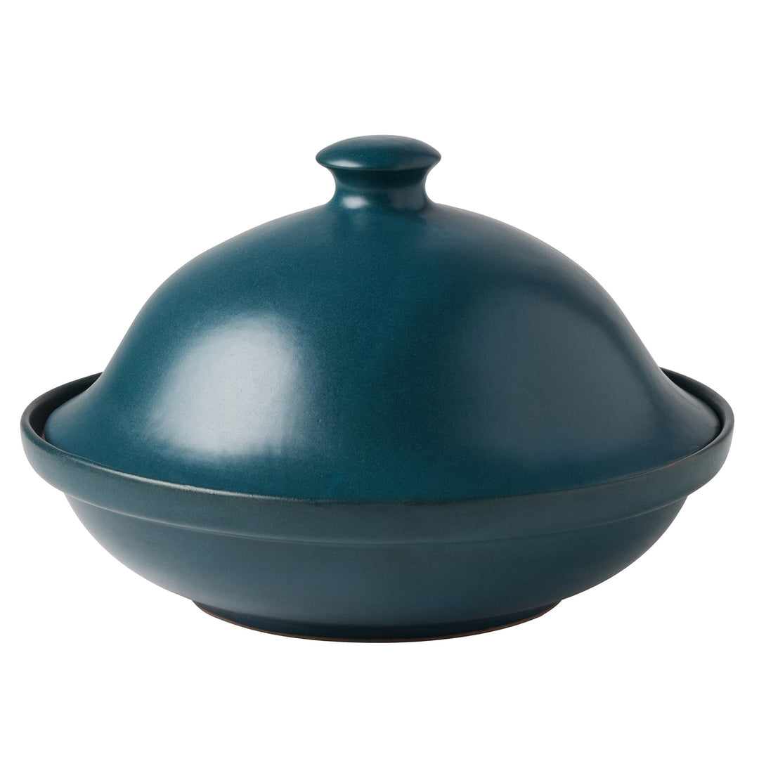 Marcus Midnight Teal Cloche Large Serving Platter