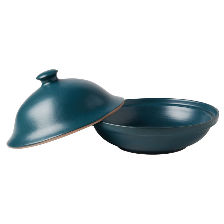 Marcus Midnight Teal Cloche Large Serving Platter