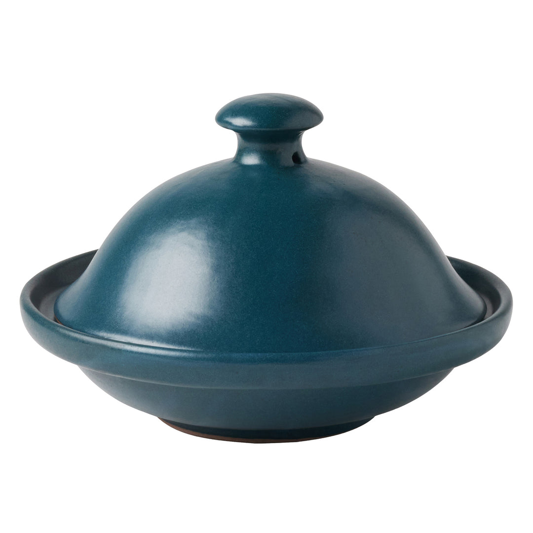 Marcus Midnight Teal Cloche Small Serving Platter Set/2