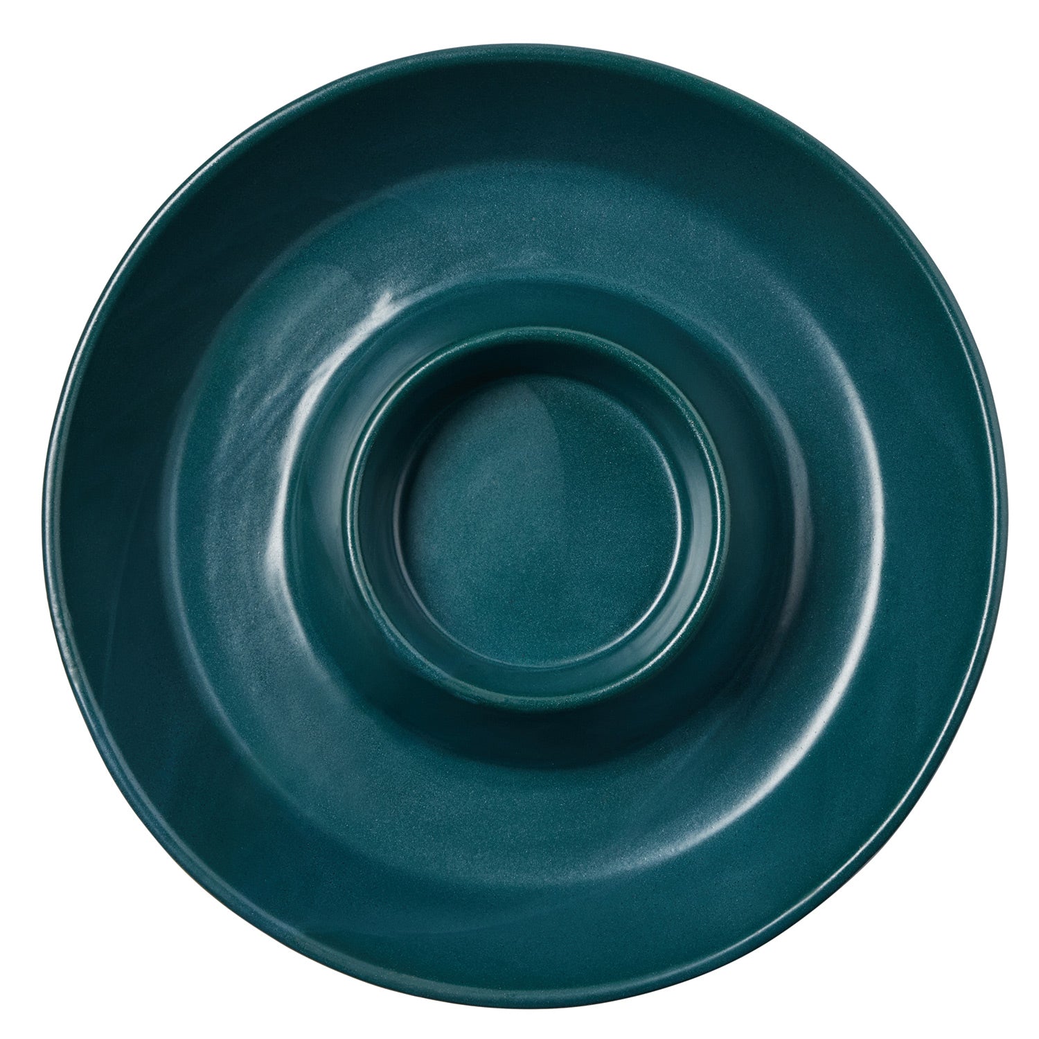 Marcus Midnight Teal Chip and Dip Bowl - Thumbnail 3