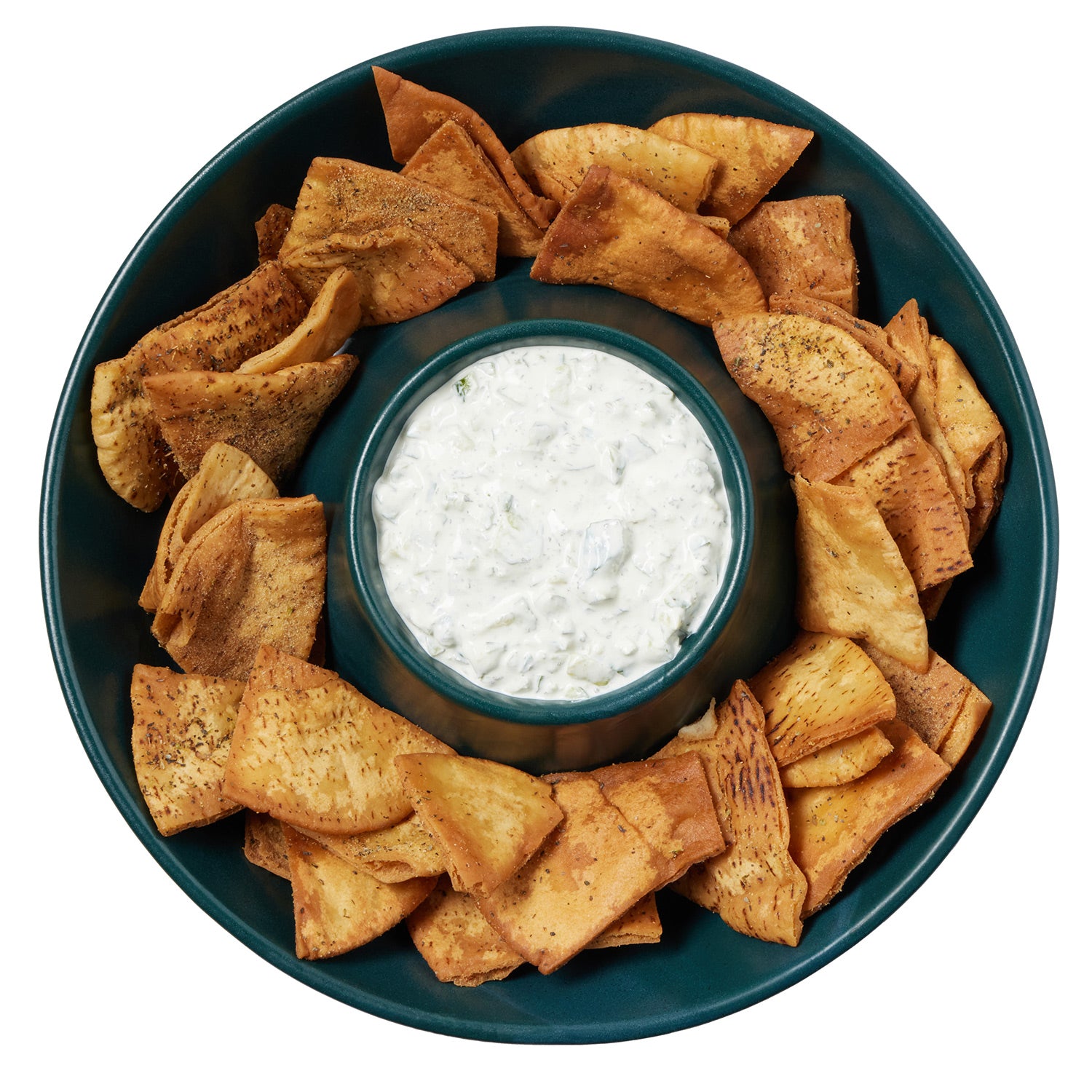 Marcus Midnight Teal Chip and Dip Bowl - Thumbnail 4