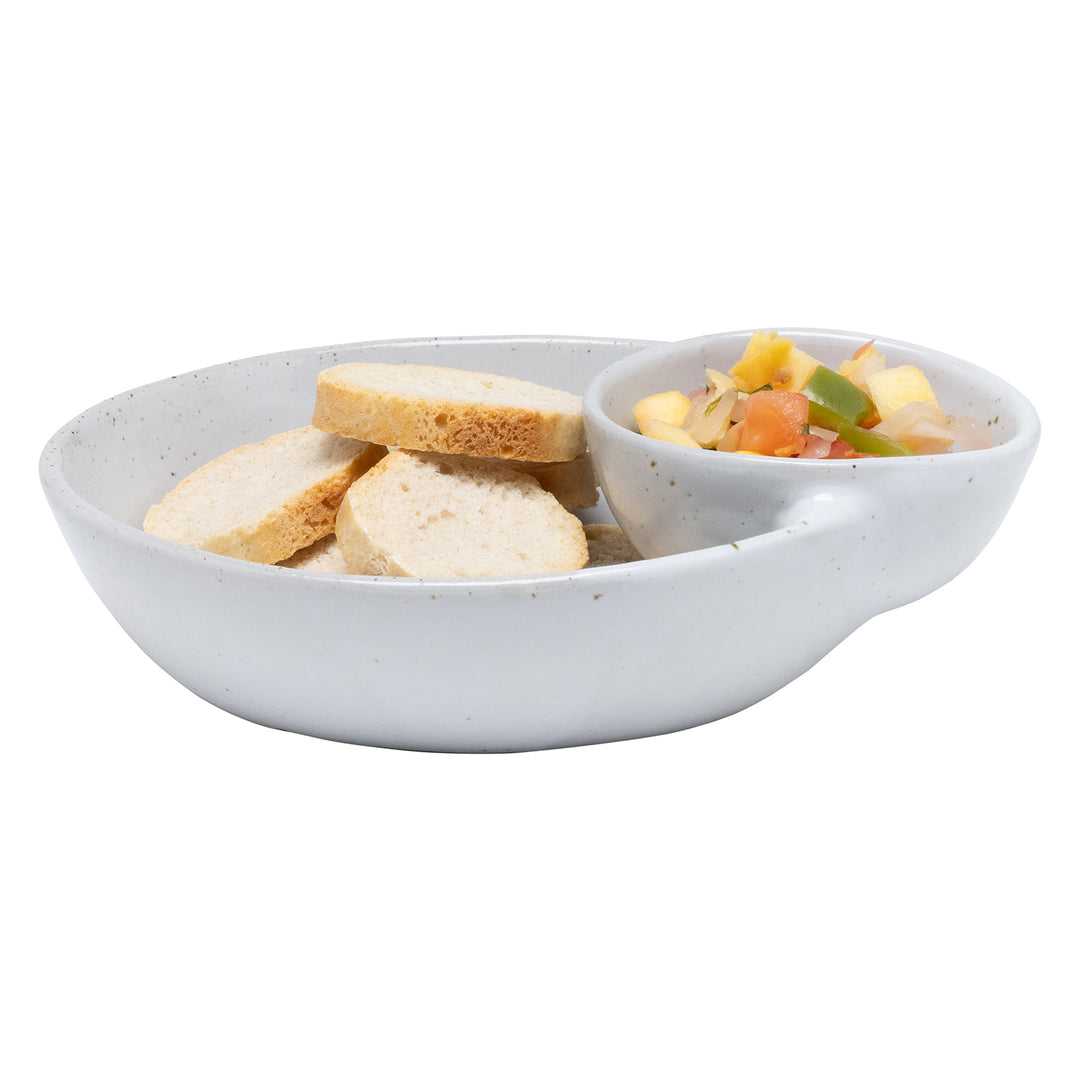 Marcus White Salt Glaze Olive Bowl Set/2