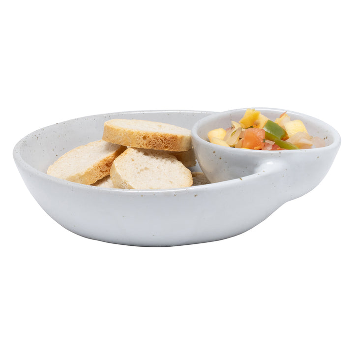 Marcus White Salt Glaze Olive Bowl Set/2