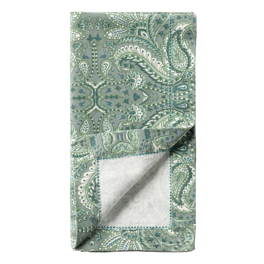 Mathilde Forest Green Paisley Napkin Set/4