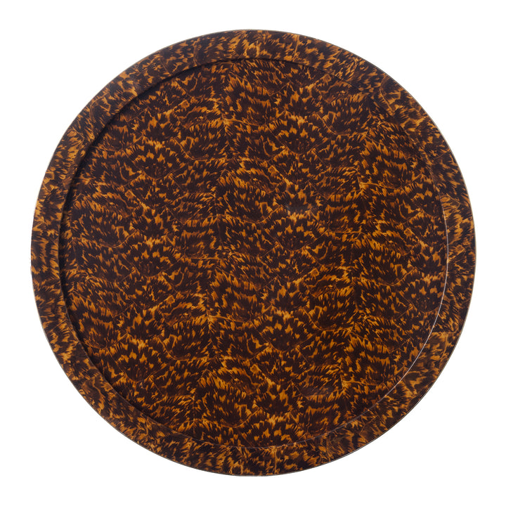 Maximilian Faux Tortoise/Gold Tray
