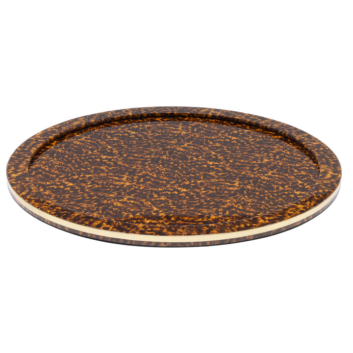 Maximilian Faux Tortoise/Gold Tray