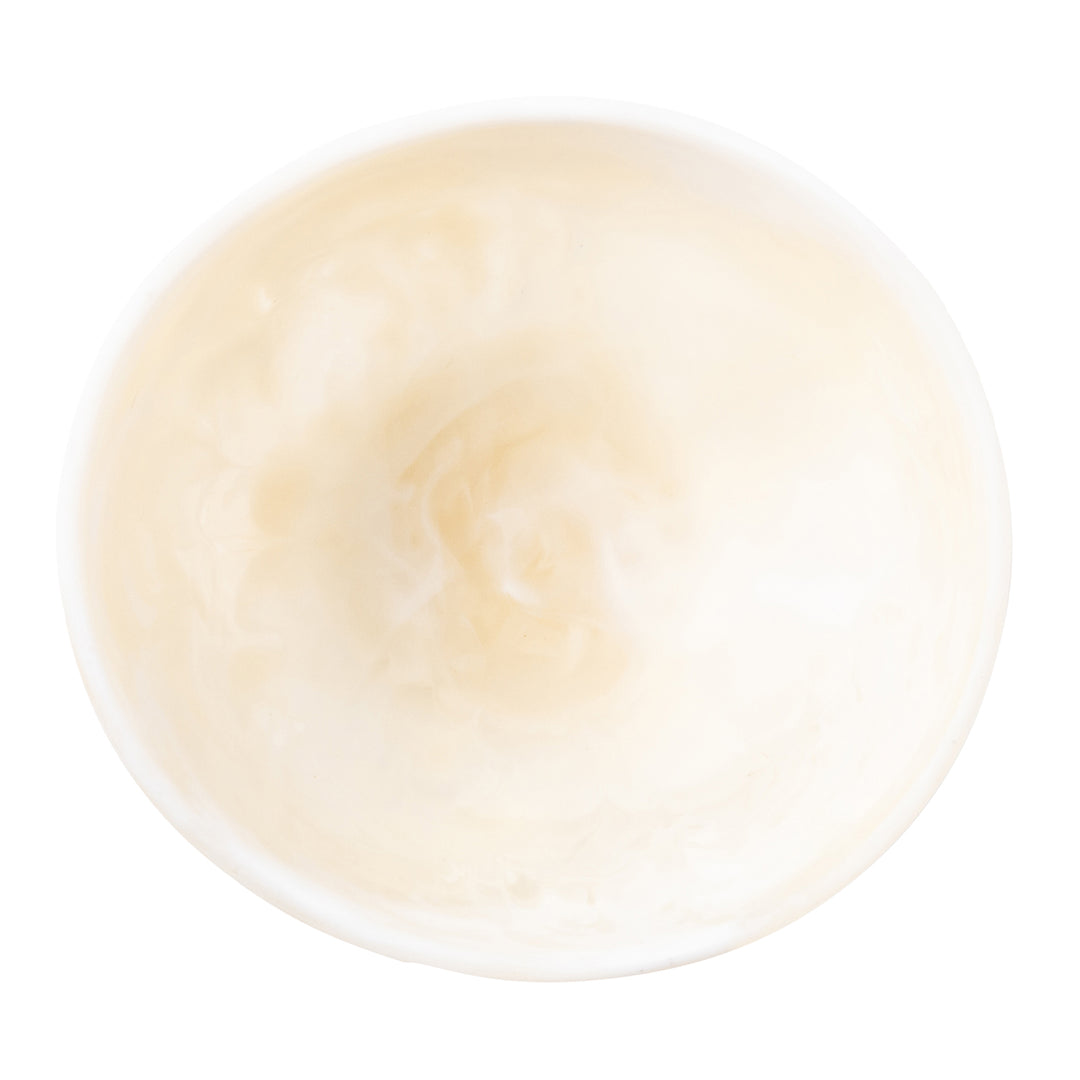 Mazzy Ivory Swirled Resin Serving Bowls Set/2