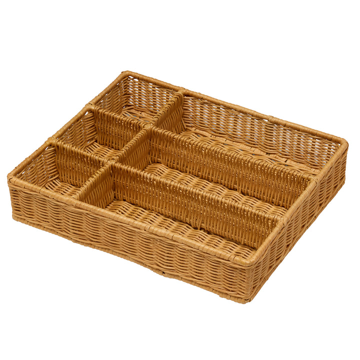 Micaela Light Honey Rattan Flatware Holder