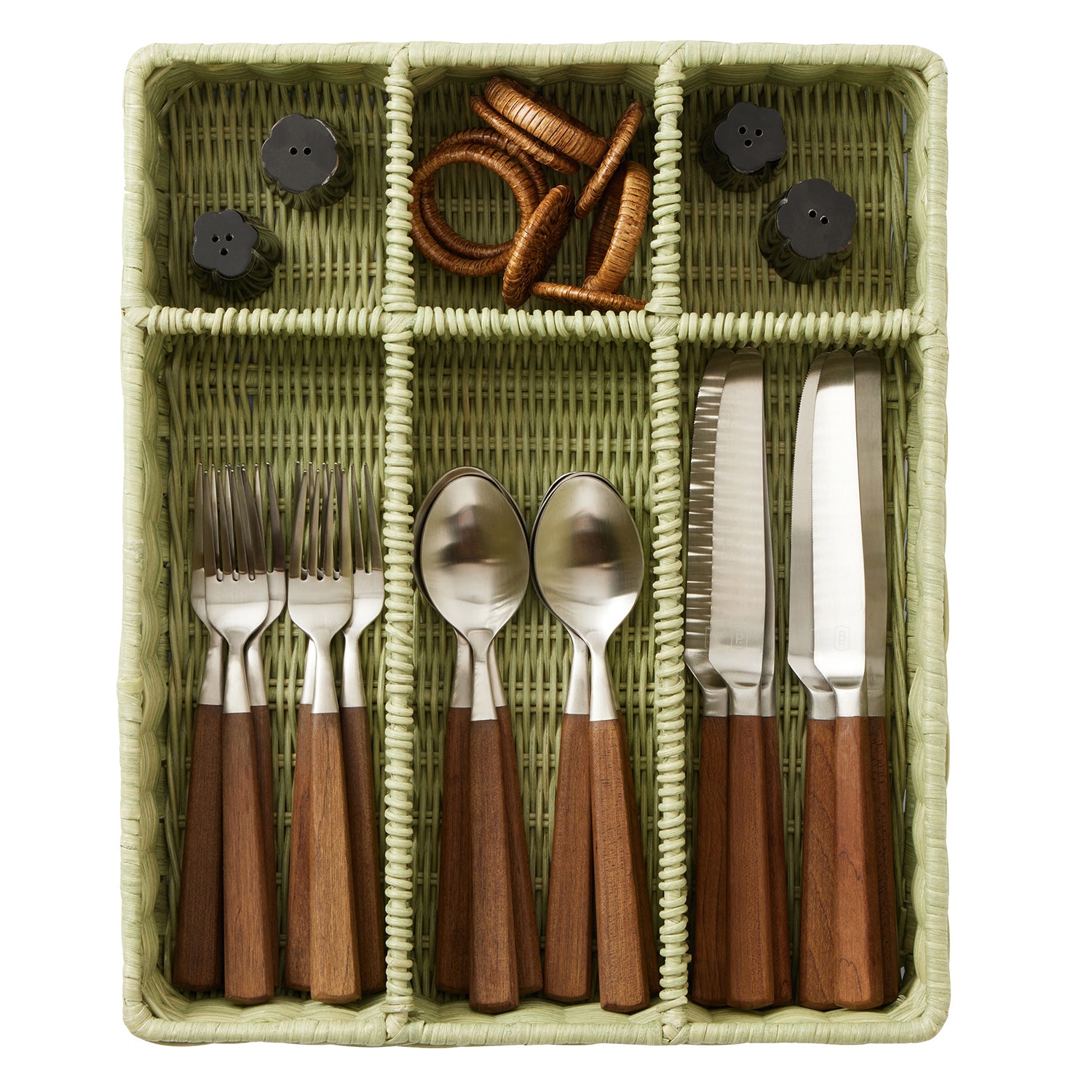 Blue Pheasant Micaela Rattan Flatware Holder - Thumbnail 3