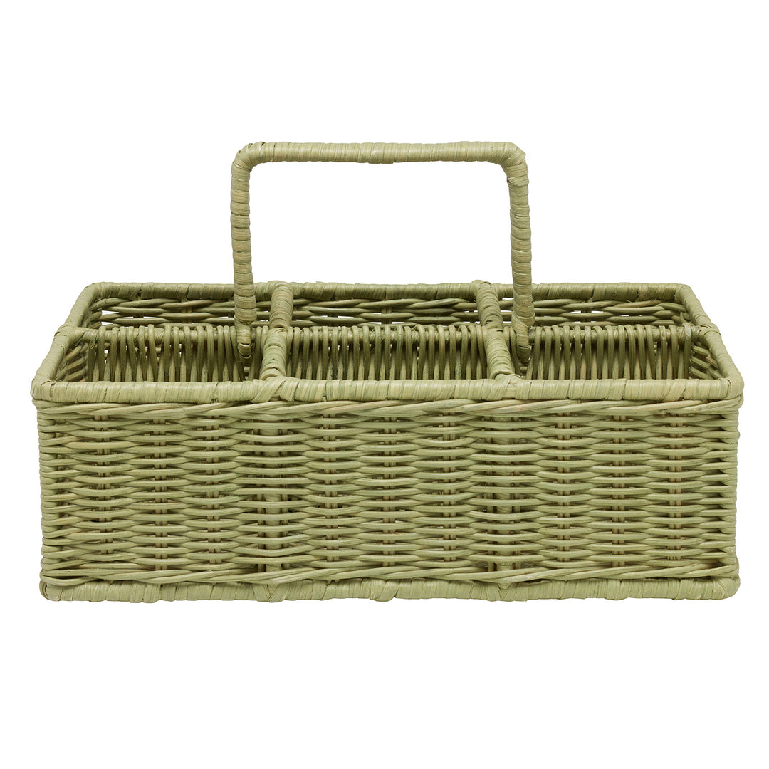 Micaela Mint Green Rattan Glassware Holder