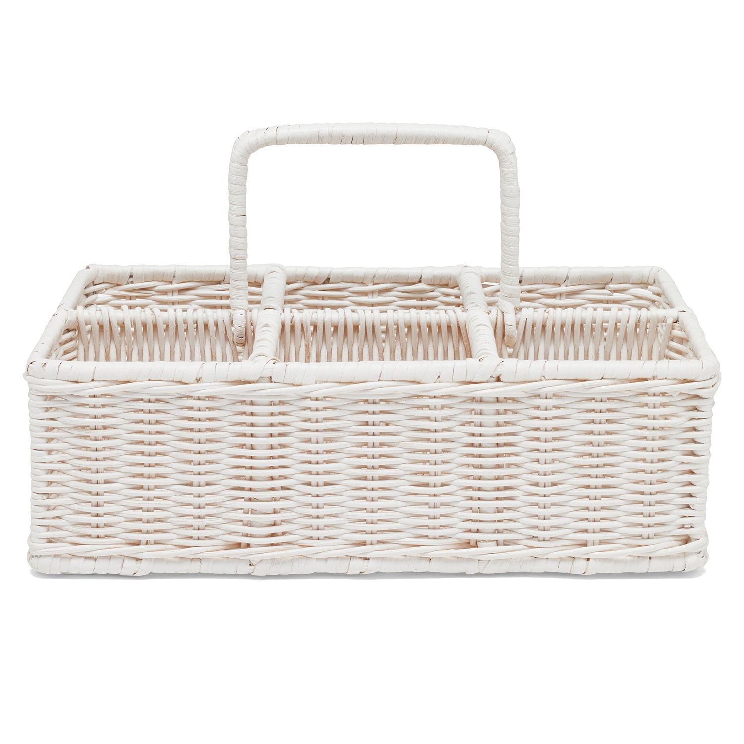 Micaela White Rattan Glassware Holder