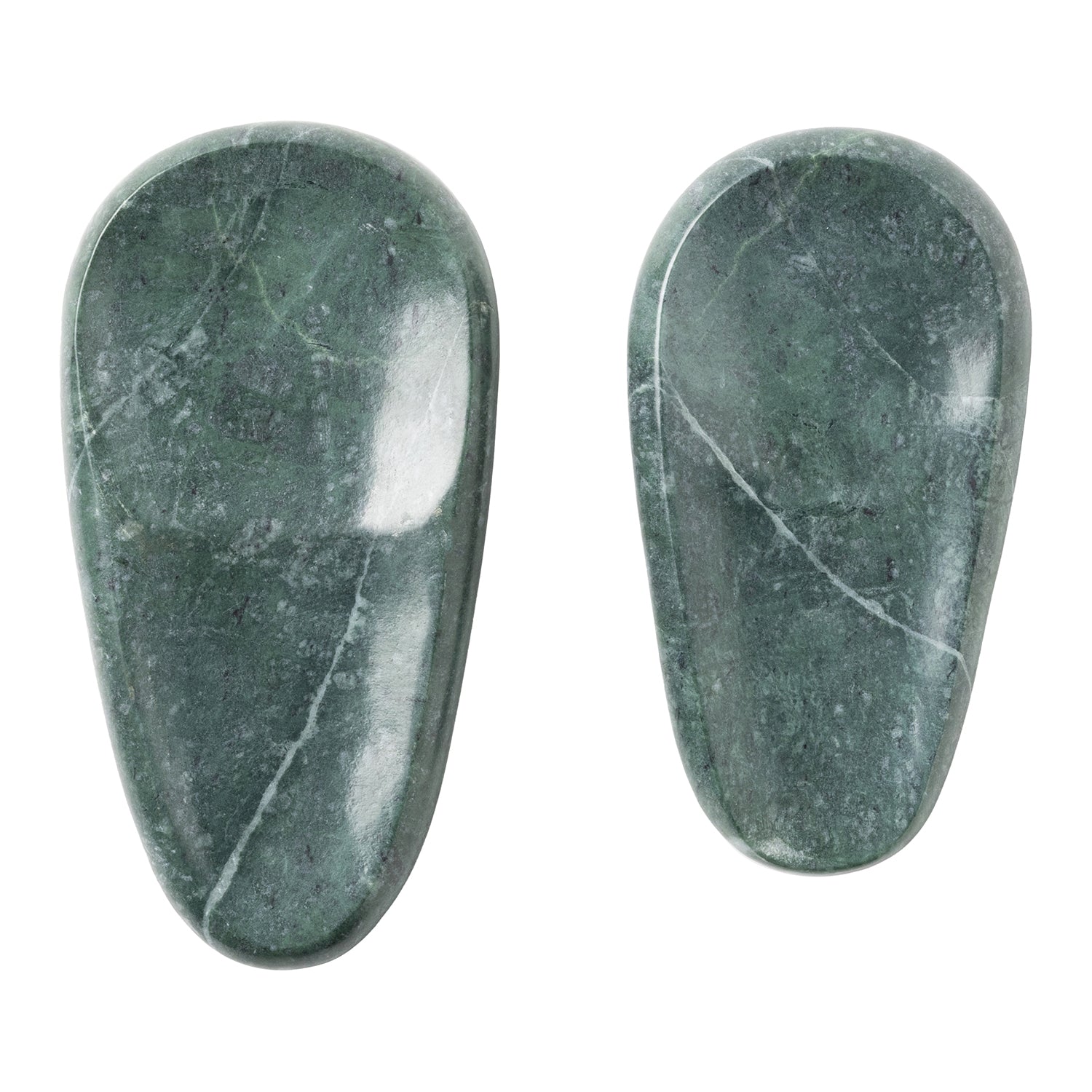 Neya Dark Jade Marble Spoon Rest Set/2