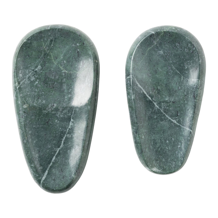 Neya Dark Jade Marble Spoon Rest Set/2