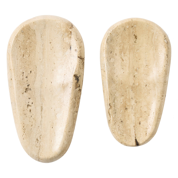 Neya Silver Travertine Spoon Rest Set of 2