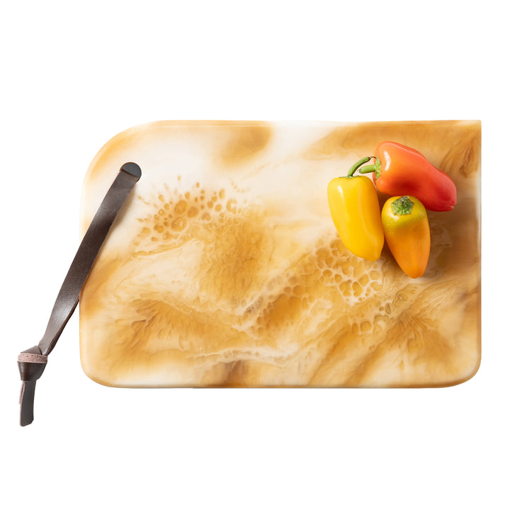 Noah Amber Swirled Serving Board Small