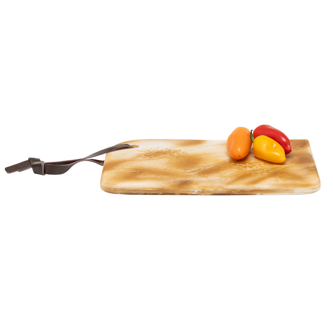 Noah Amber Swirled Serving Board Small