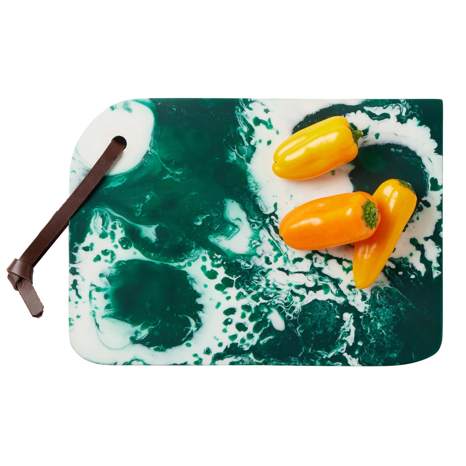 Noah Dark Green Swirled Serving Board - Thumbnail 3